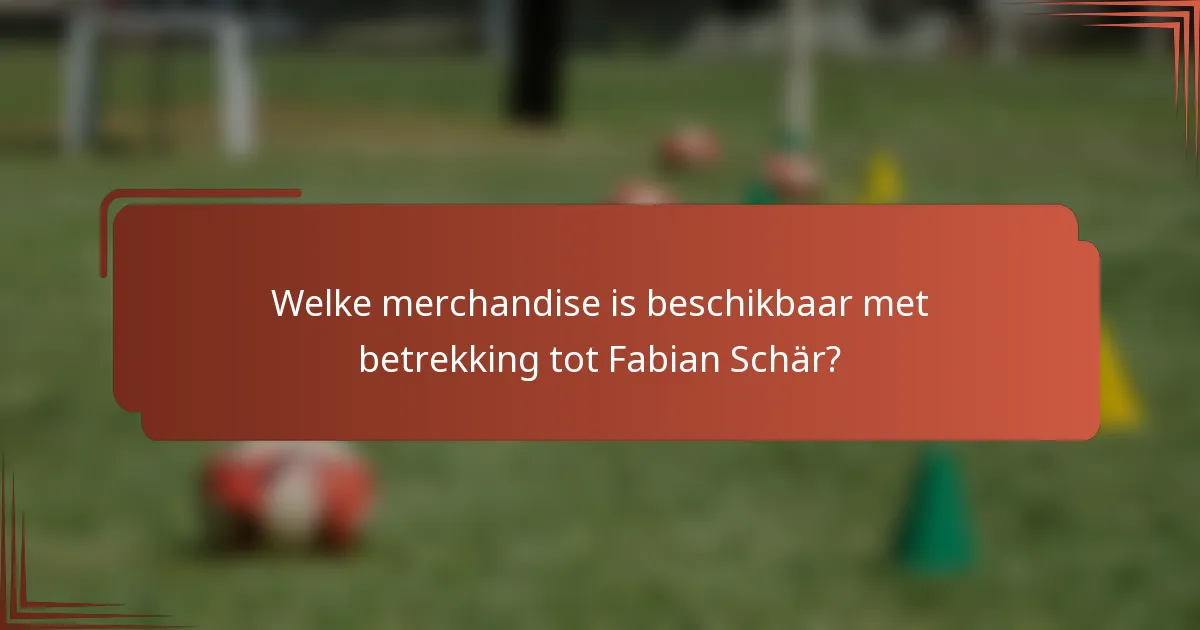 Welke merchandise is beschikbaar met betrekking tot Fabian Schär?